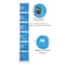 Adiroffice 12 in W, 12 in D, 72 in H, Steel ADI629-206-BLU-4PK - alternate 3